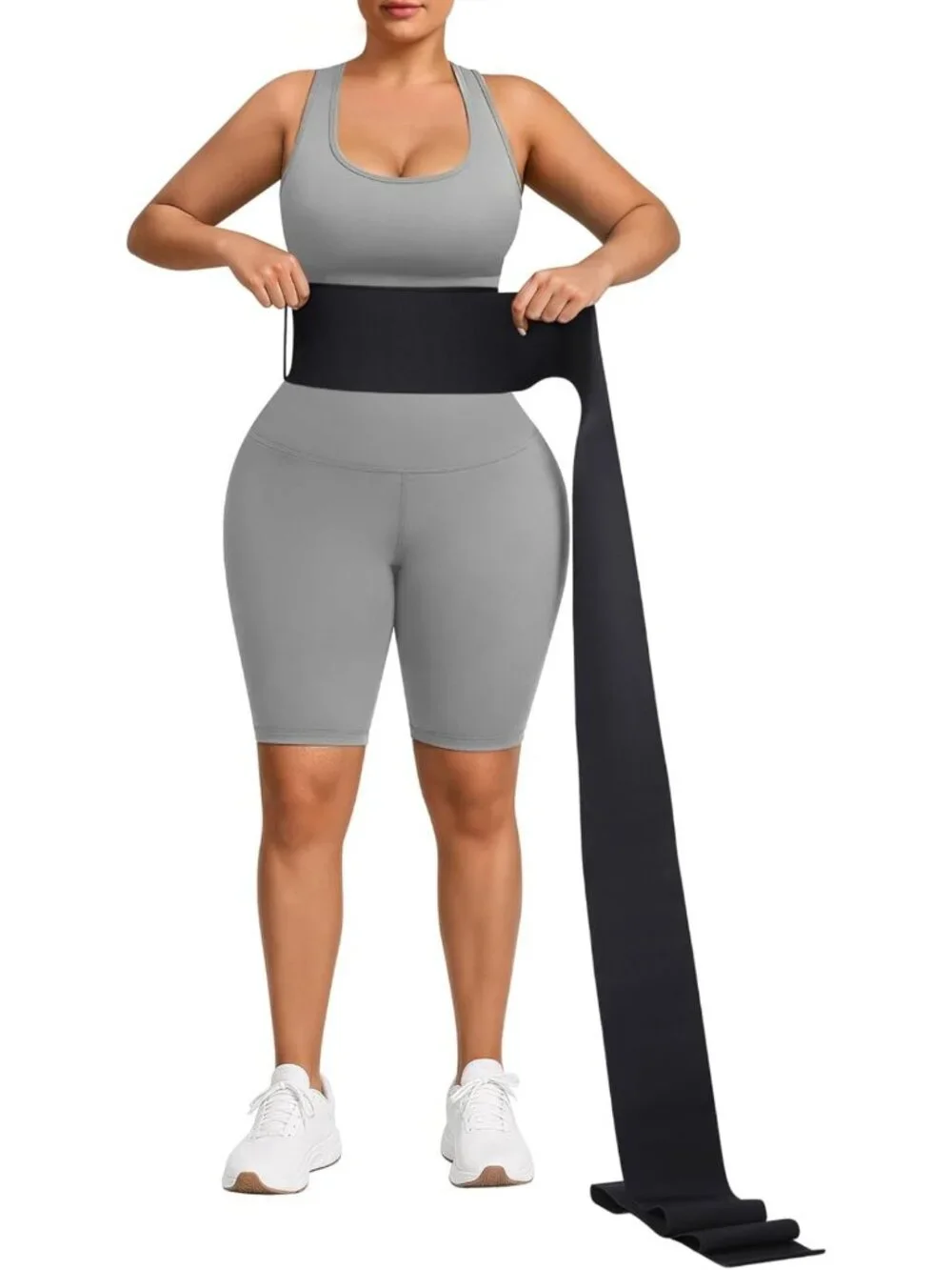 Tummy Control Waist Trainer for Women - Long Torso Trimmer Belt & Wrap